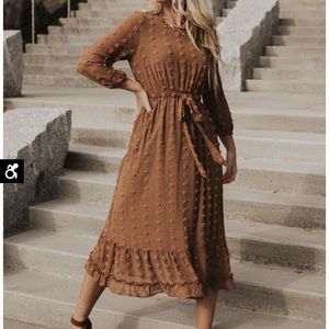 Bohme self dot midi dress